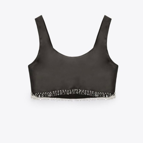 ZARA JEWEL TRIM TOP  AND SKIRT LIMITED EDITION SIZE SMALL - Picture 9 of 15